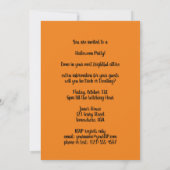 ヴィンテージハロウィーントリックまたはトリートスケルトン 招待状 (裏面)