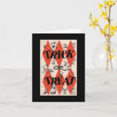 ヴィンテージハロウィーントリックまたはトリート幽霊たち カード (黄色い花)