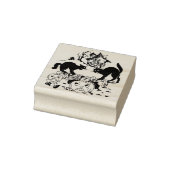 ヴィンテージハロウィーントリックまたは黒猫の扱い ラバースタンプ (スタンプ)