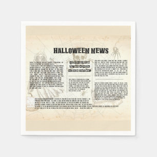 ヴィンテージハロウィーンニュース スタンダードカクテルナプキン