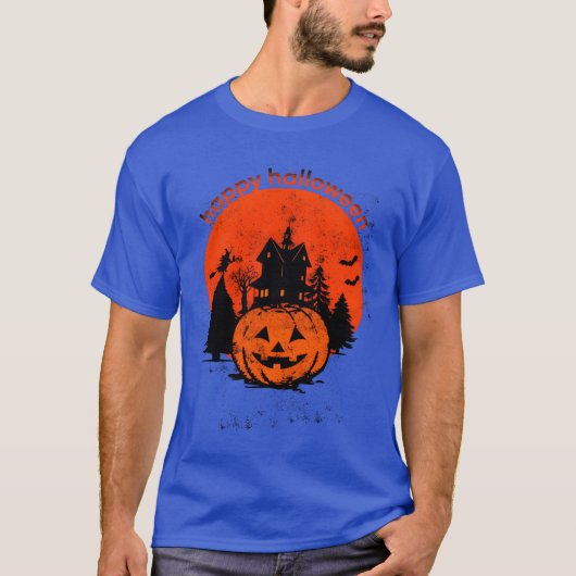 ヴィンテージハロウィーンハッピーハローウィン Tシャツ (正面)