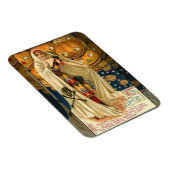 ヴィンテージハロウィーンハロウィーンのカボチャのちょうちんガール マグネット (右側)