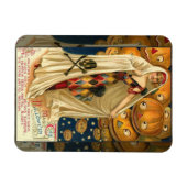 ヴィンテージハロウィーンハロウィーンのカボチャのちょうちんガール マグネット (横)