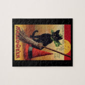 ヴィンテージハロウィーンバイエレンクラッサドル黒猫 ジグソーパズル (横)