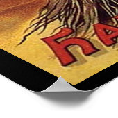 ヴィンテージハロウィーンバイエレンクラッサドル黒猫 ポスター (角)