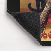 ヴィンテージハロウィーンバイエレンクラッサドル黒猫 マウスパッド (コーナー)