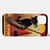 ヴィンテージハロウィーンバイエレンクラッサドル黒猫 Case-Mate iPhoneケース (裏面 (横))