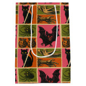 ヴィンテージハロウィーンパターン ミディアムペーパーバッグ (裏面)