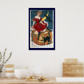 ヴィンテージハロウィーンパンプキンアンドフレンズプリント ポスター (キッチン)