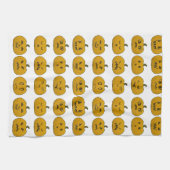 ヴィンテージハロウィーンパンプキンカービング キッチンタオル (横)