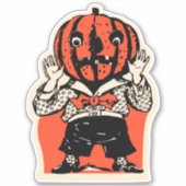 ヴィンテージハロウィーンパンプキンマン シール (正面)