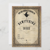 ヴィンテージハロウィーンビーチングソーリー招待状 招待状 (正面)