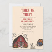 ヴィンテージハロウィーンファーム幽霊 招待状 (正面)