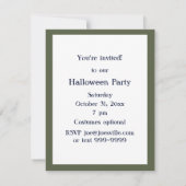 ヴィンテージハロウィーンフクロウズナイトムーン座って 招待状 (裏面)