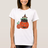 ヴィンテージハロウィーンフクロウ Tシャツ (正面)