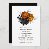 ヴィンテージハロウィーンフローラリハーサルディナー 招待状 (正面/裏面)