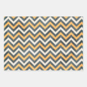 ヴィンテージハロウィーンブラックとオレンジ動揺して色 ラッピングペーパーシート (正面2)