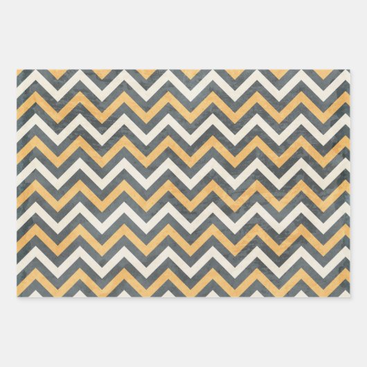 ヴィンテージハロウィーンブラックとオレンジ動揺して色 ラッピングペーパーシート (正面2)