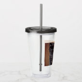 ヴィンテージハロウィーンブラックキットンイラストレーション アクリルタンブラー (右)