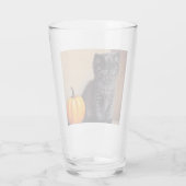 ヴィンテージハロウィーンブラックキットンイラストレーション タンブラーグラス (裏面)