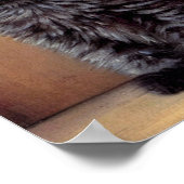 ヴィンテージハロウィーンブラックキットンイラストレーション ポスター (角)