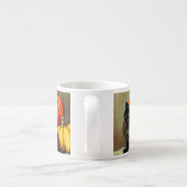 ヴィンテージハロウィーンブラックキャットとカボチャ エスプレッソカップ (裏面)