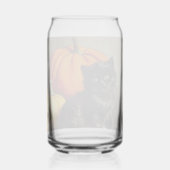 ヴィンテージハロウィーンブラックキャットとカボチャ ガラス缶 (裏面)