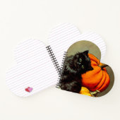 ヴィンテージハロウィーンブラックキャットとカボチャ ノートブック (内部)