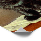 ヴィンテージハロウィーンブラックキャットとカボチャ ポスター (角)