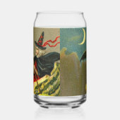 ヴィンテージハロウィーンブラックキャットと魔女 ガラス缶 (右)