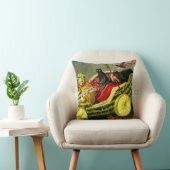 ヴィンテージハロウィーンブラックキャットと魔女 クッション (椅子)