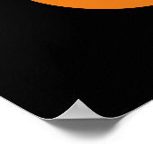 ヴィンテージハロウィーンブラックキャットウィッチ ポスター (角)