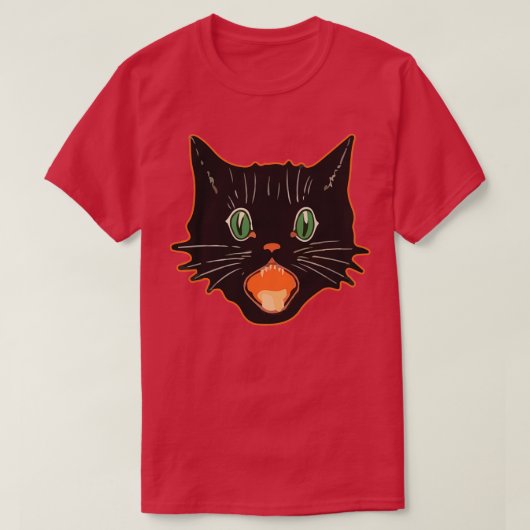 ヴィンテージハロウィーンブラックキャットスカレディキャット1 Tシャツ (デザイン正面)