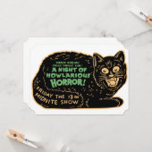 ヴィンテージハロウィーンブラックキャット カード (正面/裏面インサイチュ)