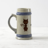 ヴィンテージハロウィーンブラックキャット ビールジョッキ (左)