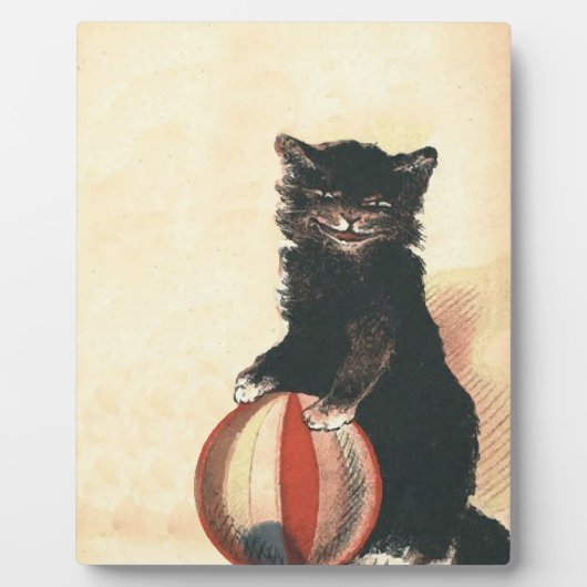 ヴィンテージハロウィーンブラックキャット フォトプラーク (正面)