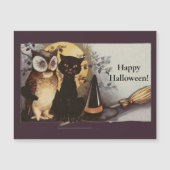 ヴィンテージハロウィーンブラックキャット&フクロウウィッチハットムーン (正面)