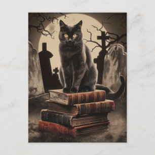 ヴィンテージハロウィーンブラックキャット ポストカード