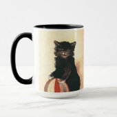 ヴィンテージハロウィーンブラックキャット マグカップ (左)