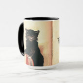 ヴィンテージハロウィーンブラックキャット マグカップ (正面左)