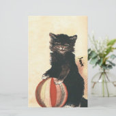 ヴィンテージハロウィーンブラックキャット 便箋 (スタンド正面)