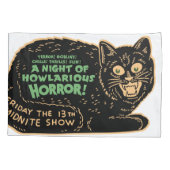 ヴィンテージハロウィーンブラックキャット 枕カバー (裏面)