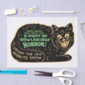 ヴィンテージハロウィーンブラックキャット 薄葉紙 (クラフト)