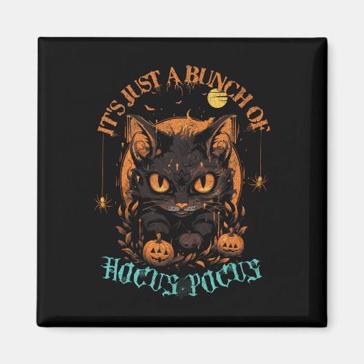 ヴィンテージハロウィーンブラックキャットHの束 マグネット (正面)