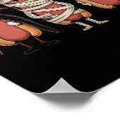 ヴィンテージハロウィーンホットドッグヴァンパイアウィッチミイラ ポスター (角)