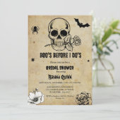 ヴィンテージハロウィーンボオスビーフォーアイドスブライダルシャワー 招待状 (スタンド正面)