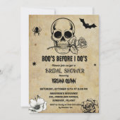 ヴィンテージハロウィーンボオスビーフォーアイドスブライダルシャワー 招待状 (正面)