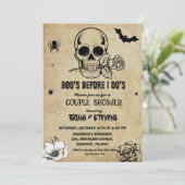 ヴィンテージハロウィーンボオズビーフォードスカップルのシャワー 招待状 (スタンド正面)