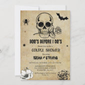 ヴィンテージハロウィーンボオズビーフォードスカップルのシャワー 招待状 (正面)