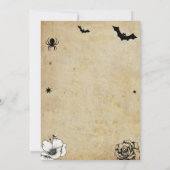 ヴィンテージハロウィーンボオズビーフォードスカップルのシャワー 招待状 (裏面)